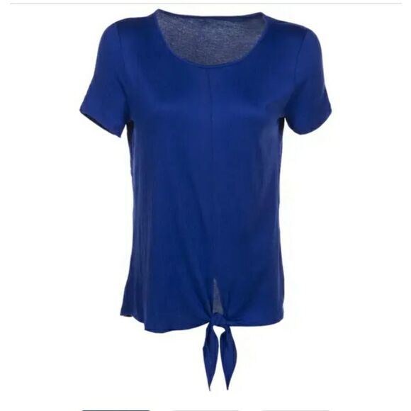 Tie Front Lightweight Tee - Picture 1 of 3
